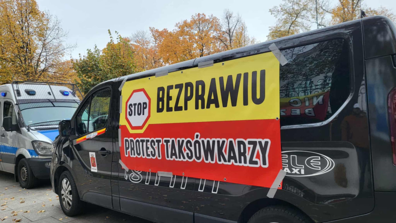 Protest taksówkarzy w Warszawie 16.10.2025