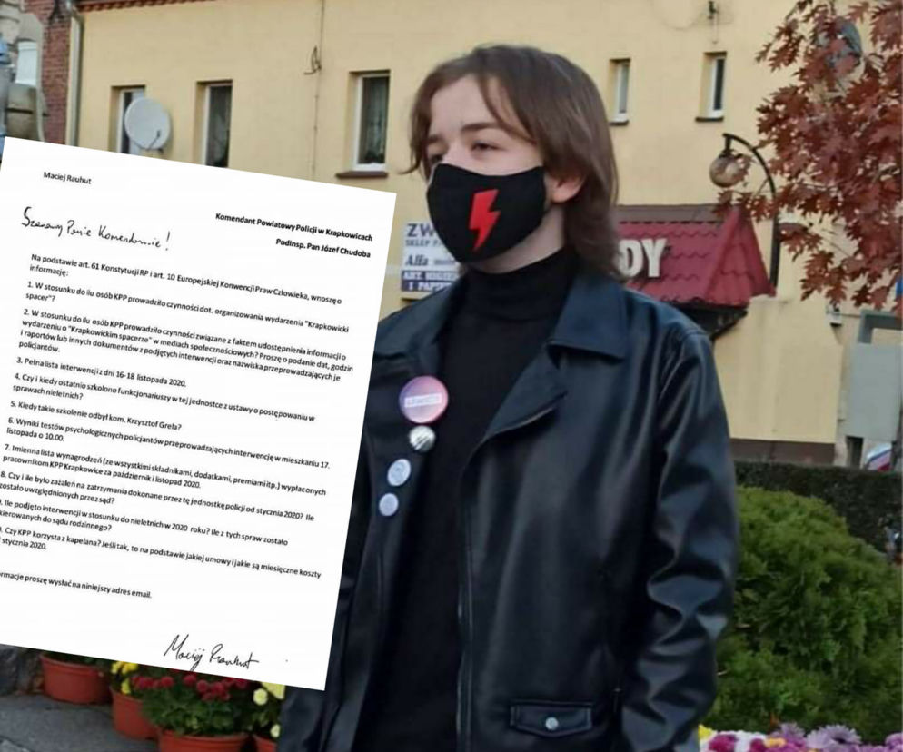 Strajk Kobiet SZOK! Maciej Rauhut z Krapkowic pyta policję o testy psychologiczne!