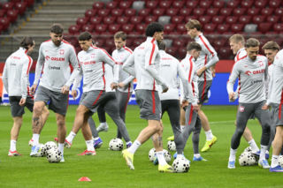 Trening reprezentacji Polski w Warszawie przed meczem z Albaną