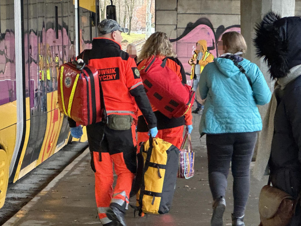 Zderzenie tramwajów na Moście Gdańskim w Warszawie