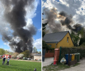Czarny dym nad aglomeracją. Wielka akcja gaśnicza w Luboniu