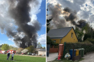 Czarny dym nad aglomeracją. Wielka akcja gaśnicza w Luboniu