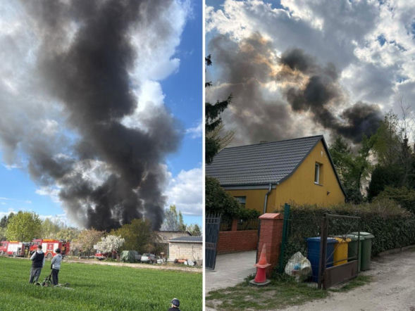 Czarny dym nad aglomeracją. Wielka akcja gaśnicza w Luboniu