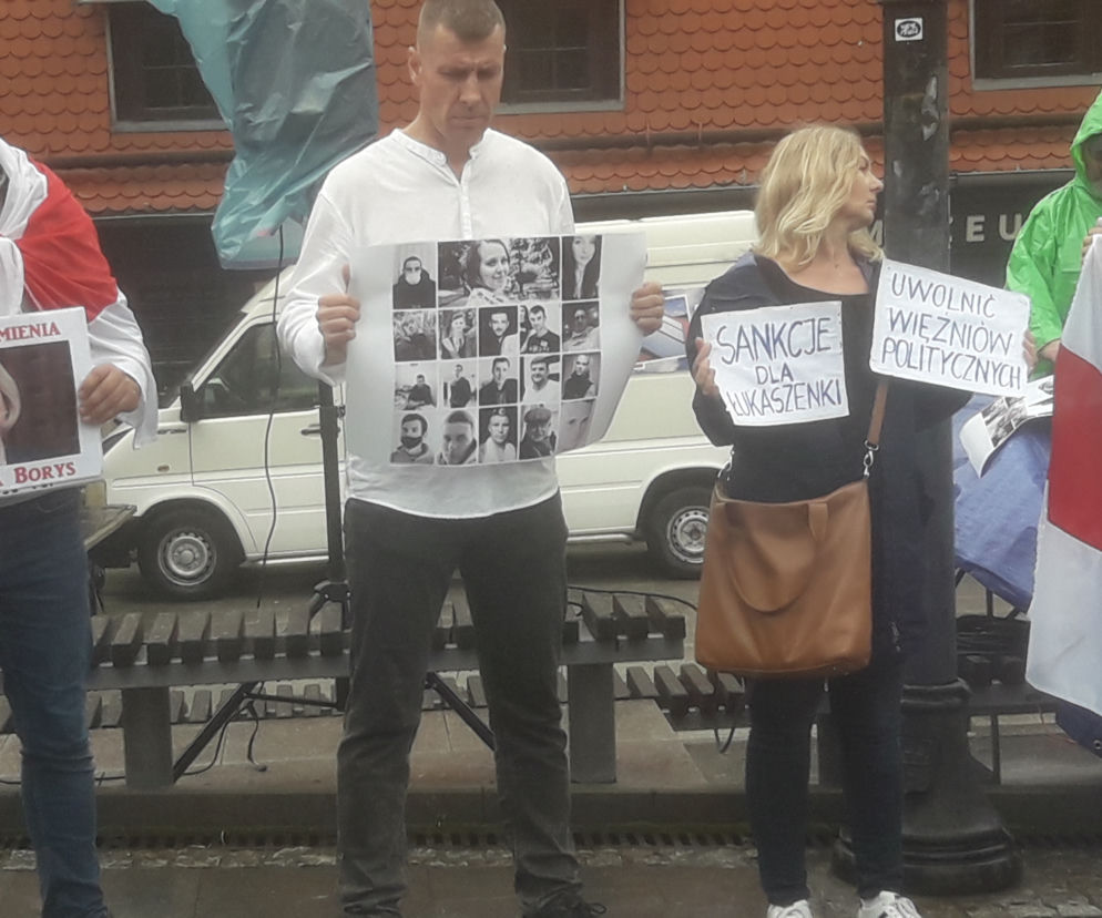 Wiec Białorusinów w Bydgoszczy