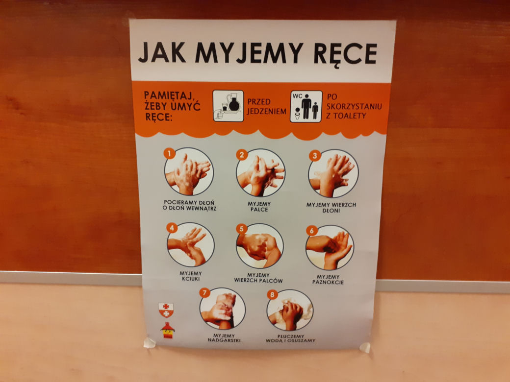 Instrukcja mycia rąk - przychodnia