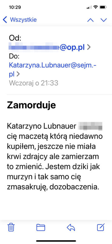 Politycy dostają okropne wiadomości