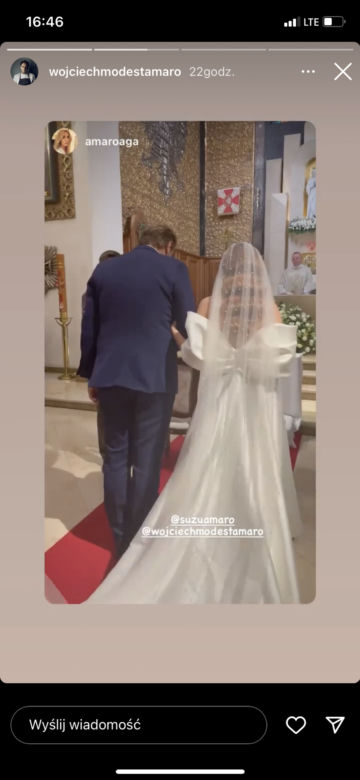 Wojciech Modest Amaro poprowadził córkę do ołtarza