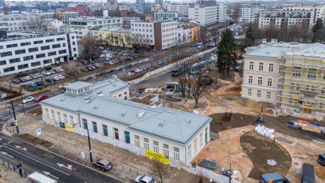 Sinfonia Varsovia w Warszawie podczas budowy