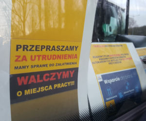 Protest przewoźników autokarowych w Bydgoszczy