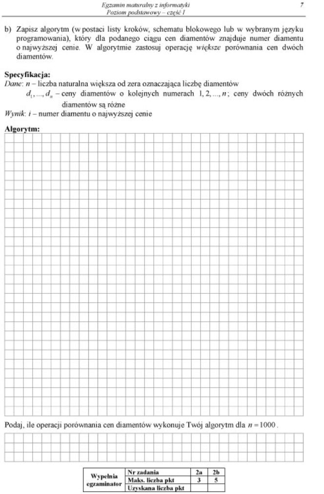 Matura 2012 - informatyka, poziom podstawowy