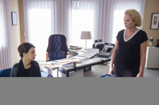 Na Wspólnej odc. 2197. Weronika (Renata Dancewicz), Agnieszka (Katarzyna Walter)