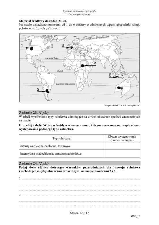 Matura 2018 - Geografia poziom podstawowy. Arkusze egzaminacyjne, stara matura