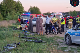 Rowerowa masakra pod Piasecznem. Wjechał w 14 kolarzy i uciekł! 