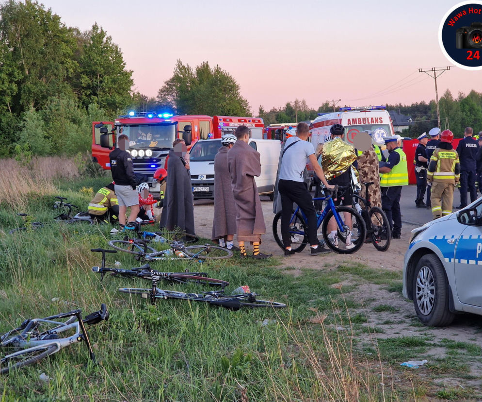 Auto wjechało w 14 kolarzy. Drogowa masakra pod Piasecznem 