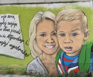 Miłosny mural na olsztyńskich Nagórkach 
