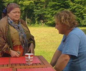 Ranczo 8 sezon odc. 102. Kusy (Paweł Królikowski), babka (Grażyna Zielińska)