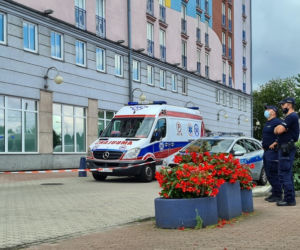 Desperat chciał skoczyć z dachu hotelu Sobieski