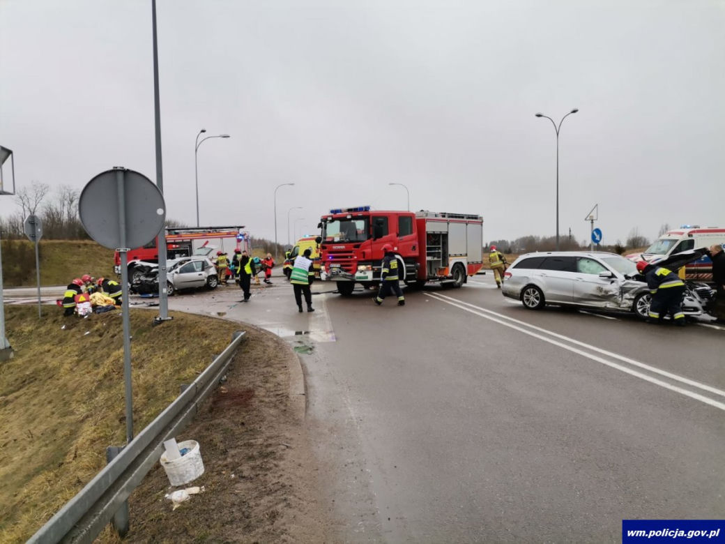 Wypadek na obwodnicy Gołdapi