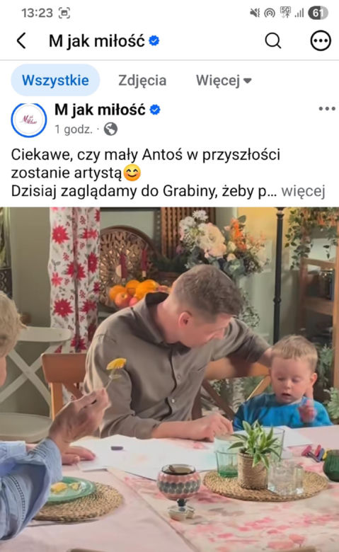 M jak miłość po wakacjach. Paweł (Rafał Mroczek), Antoś (Mikołaj Jankowski) na planie