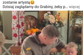 M jak miłość po wakacjach. Paweł (Rafał Mroczek), Antoś (Mikołaj Jankowski) na planie
