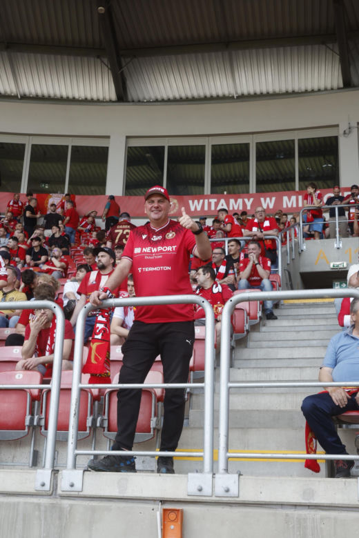 Kibice na meczu Widzew Łódź - Piast Gliwice