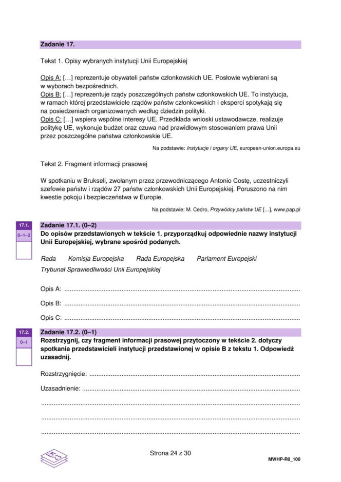 Matura 2026 z rozszerzonego WOS-u: arkusze CKE, poziom podstawowy [Formuła 2023] 12.05.2026