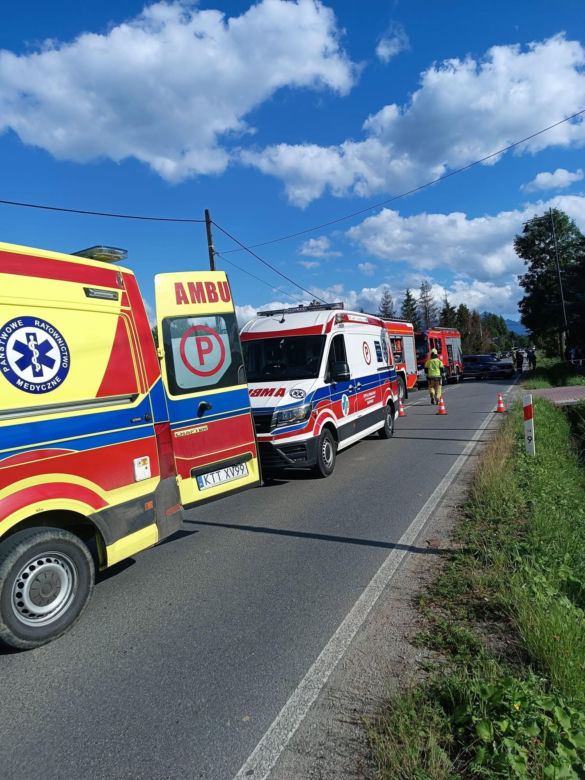 Auto wypadło z drogi w Białce Tatrzańskiej