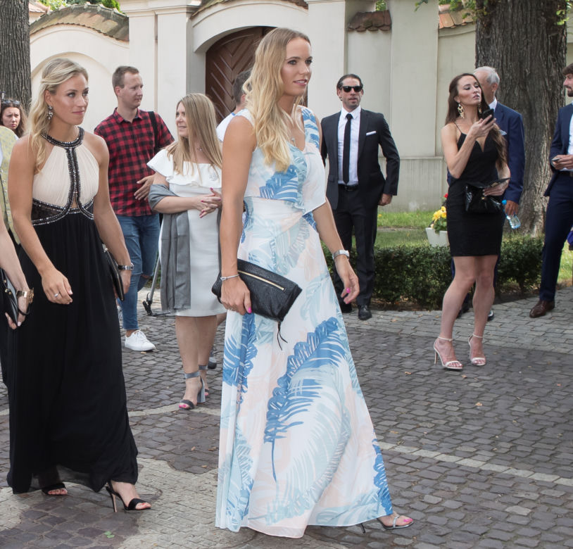 Caroline Wozniacki i Angelique Kerber na ślubie Radwańskiej