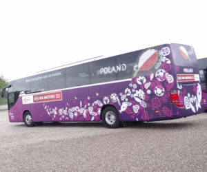 Autokar polskiej reprezentacji na Euro 2012