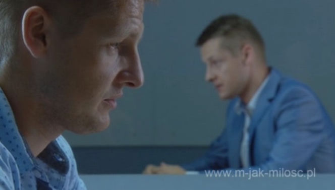 M jak miłość odc. 1016. Paweł Zduński (Rafał Mroczek), Piotrek (Marcin Mroczek)