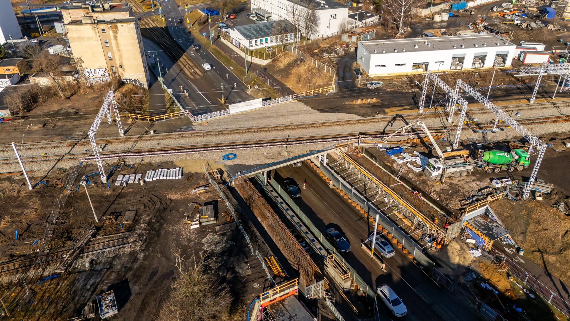 Przebudowa linii kolejowej E65 w Sosnowcu, remonty wiaduktów, dworca, peronów