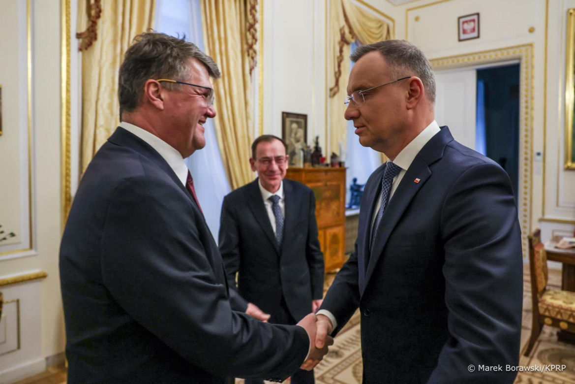 Maciej Wąsik i Mariusz Kamiński w Pałacu Prezydenckim