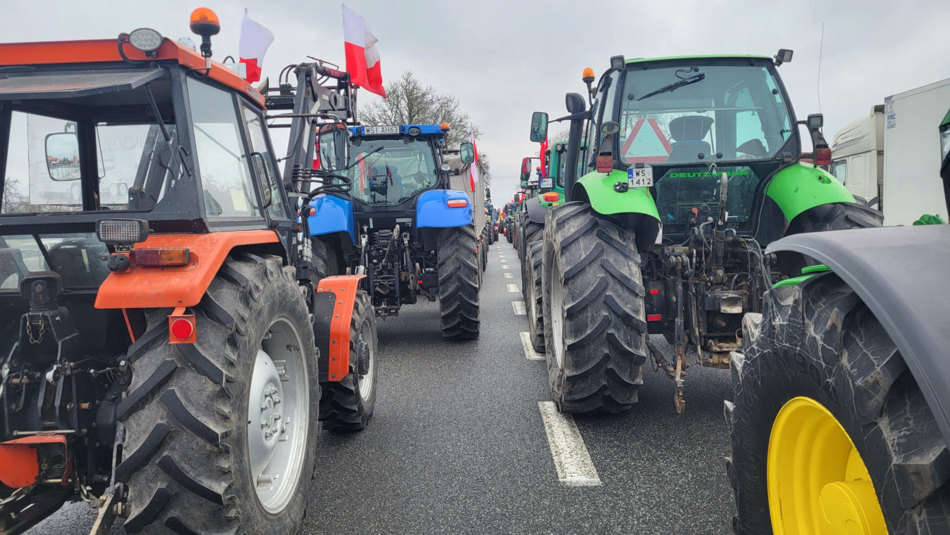 Protest rolników Zdany - Zbuczyn
