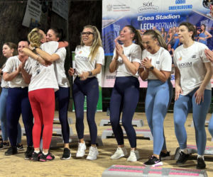 Trening fitness na stepie 600 metrów pod ziemią. Poznanianki zawalczyły o rekord Guinnessa