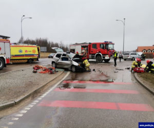 Wypadek na obwodnicy Gołdapi
