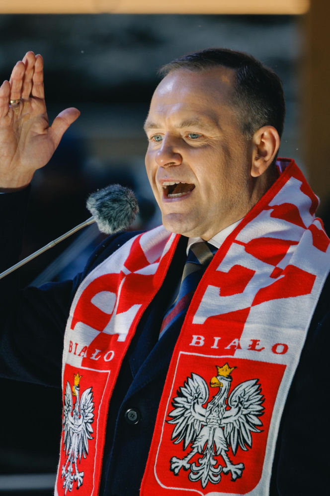 Karol Nawrocki wziął udział w Patriotycznej Pielgrzymce Kibiców na Jasnej Górze