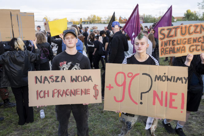 Protest w Piasecznie przeciwko Data Center