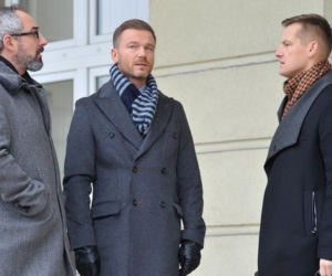 M jak miłość odcinek 1208. Piotrek Zduński (Marcin Mroczek), Andrzej Budzyński (Krystian Wieczorek), Adam Werner (Jacek Kopczyński)