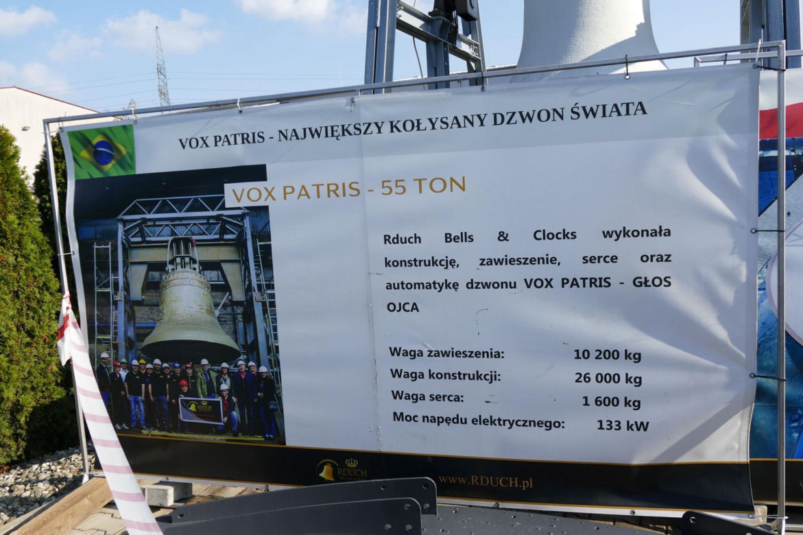 Vox Patris to największy dzwon świata. Można go oglądać w Rydułtowach
