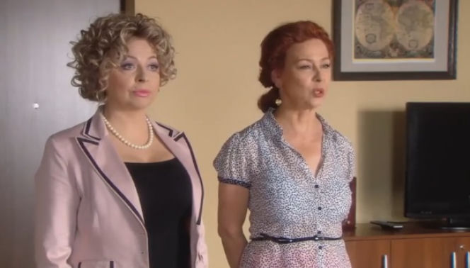 Ranczo 8 sezon odc. 94. Halina (Violetta Arlak), Lodzia (Magdalena Kuta)
