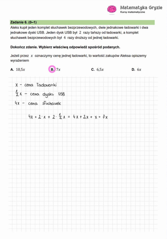 Próbny egzamin ósmoklasisty 2026 - MATEMATYKA. Poprawne odpowiedzi