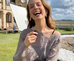 Karolina Ludwiniak na planie Rancza