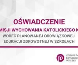 Komisja KEP z apelem ws. obowiązkowej Edukacji zdrowotnej w szkołach