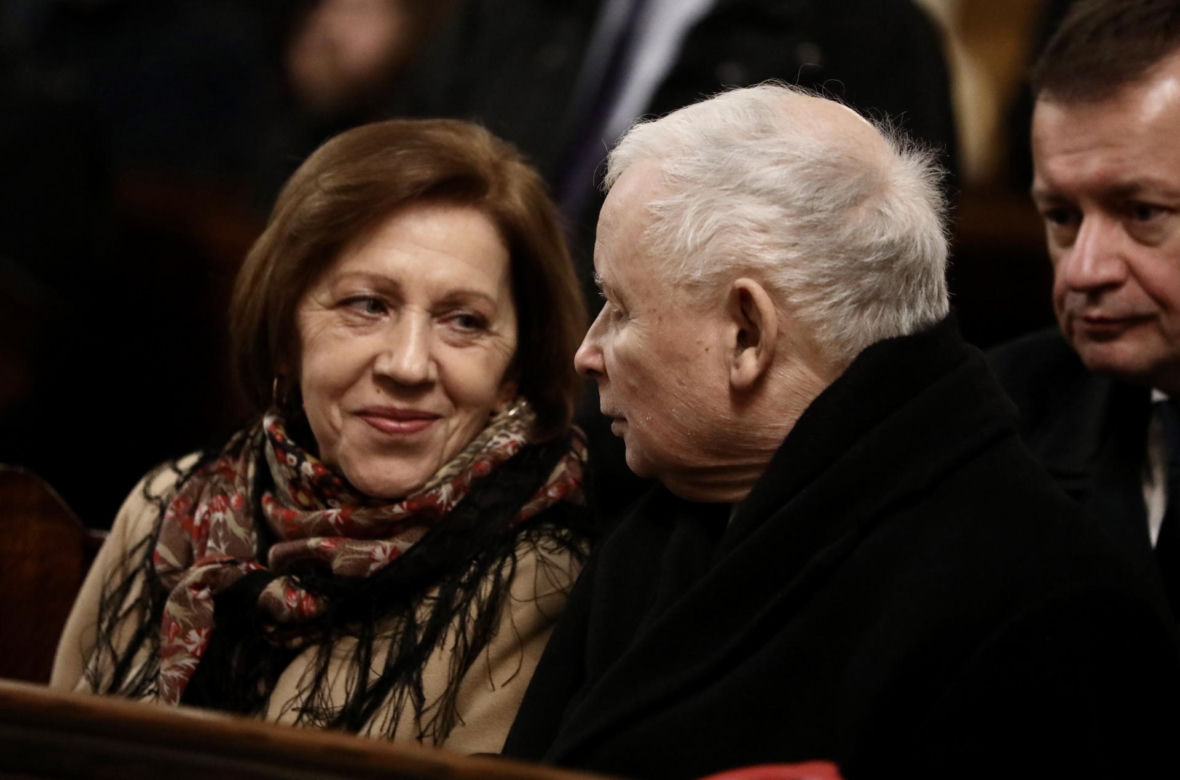 10. rocznica śmierci Jadwigi Kaczyńskiej. Jarosław Kaczyński u boku pani Basi