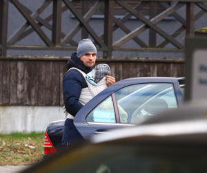 Marcin Dubieniecki i Katarzyna Modrzewska na spacerze