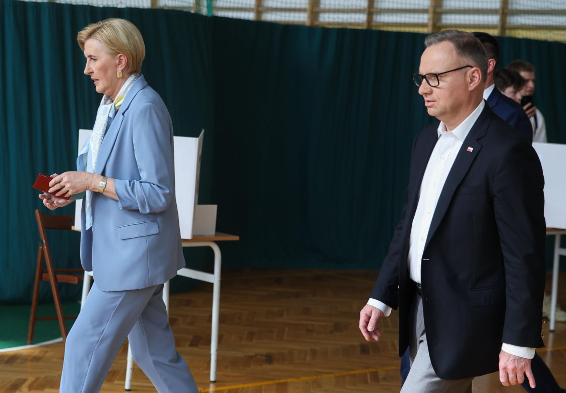 Głosowanie Andrzeja i Agaty Dudów 