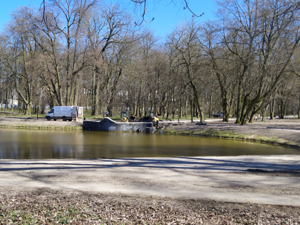Park Aleksandria w Siedlcach w czasie remontu i prac rewitalizacyjnych - 29.03.2023