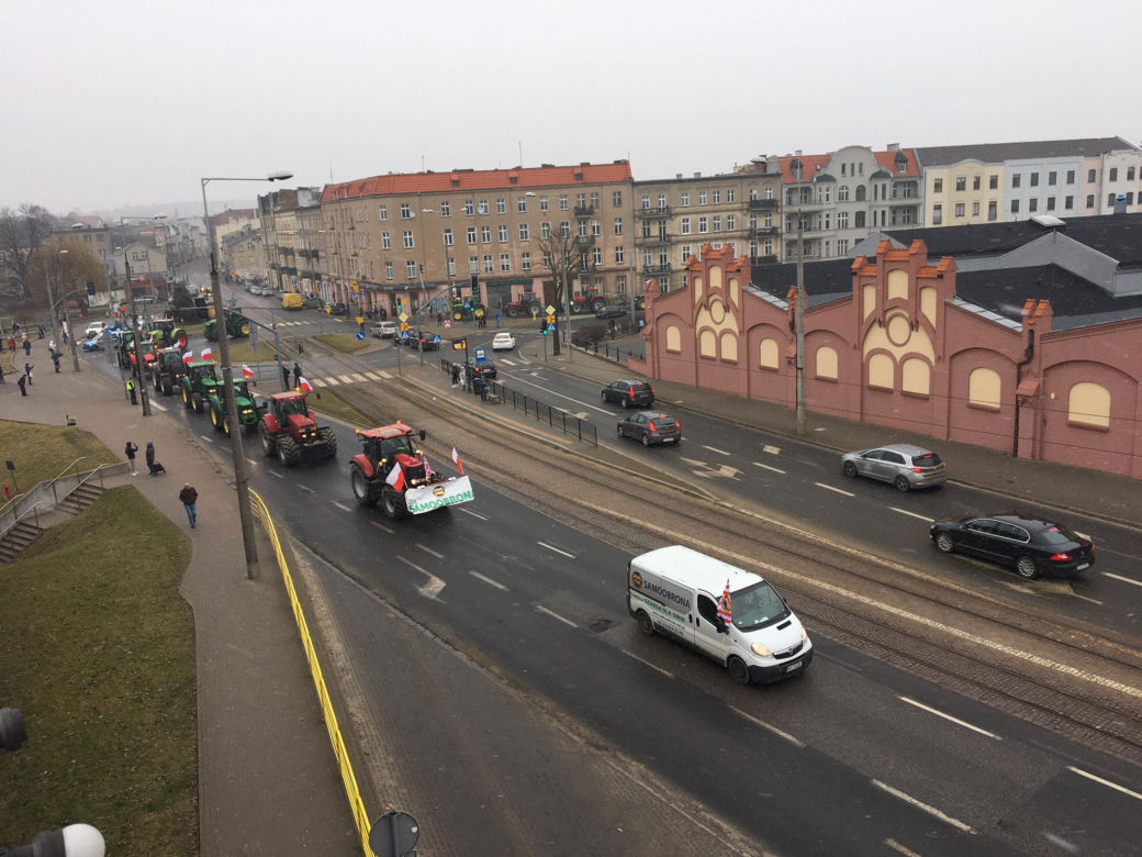 Protest rolników w Grudziądzu