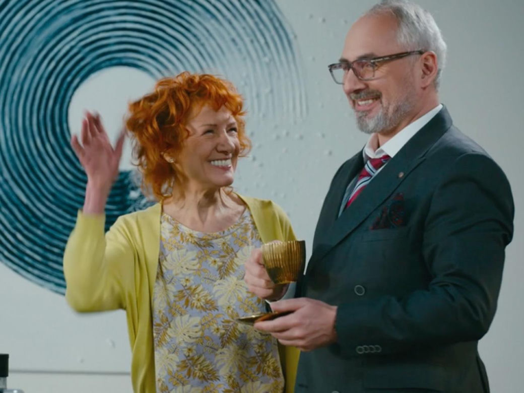 M jak miłość, kulisy serialu: Ola (Ewa Kolasińska) , Werner (Jacek Kopczyński)
