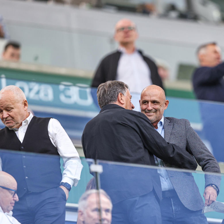 Michał Probierz na meczu Legia - Aston Villa